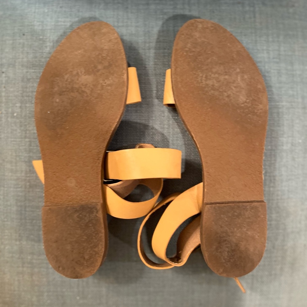Madewell Natural Buff Boardwalk Ankle Strap Sandals - Picture 5 of 5